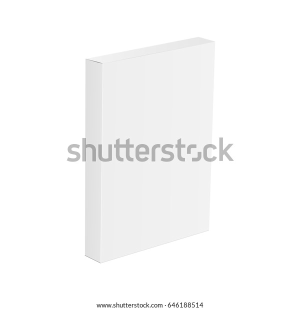 Download White Thin Paper Box Mockup Half Stock Vector Royalty Free 646188514