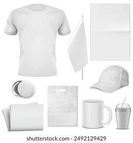 White things for promotional. Vector illustration