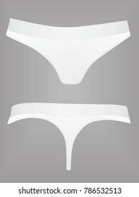 White thong. vector illustration