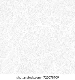 White thread on the gray background. Vector illustration.