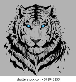 White tiger background.