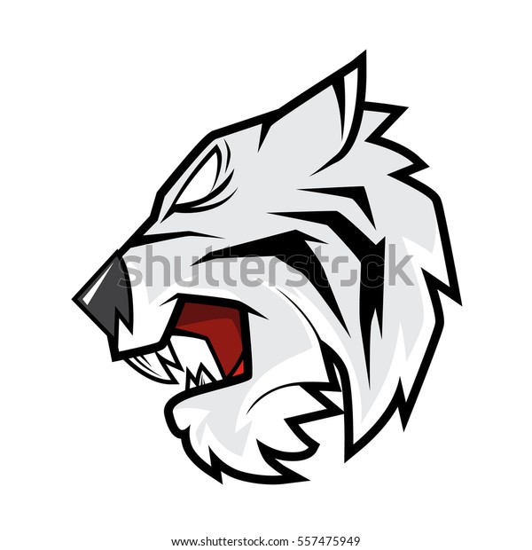 White Tiger Head Logo Stock Vector (Royalty Free) 557475949 | Shutterstock