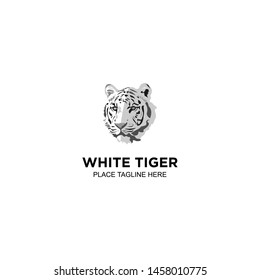 white tiger head logo template