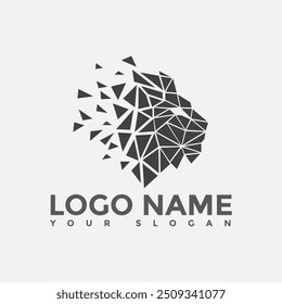 white tiger head logo vector icon illustration .Fierce tiger head logo icon.