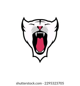 white tiger logo, simple and elegant