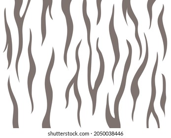White Tiger pattern. Animal print. Vector illustration