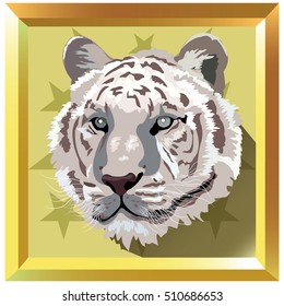 White Tiger Vector illustration