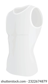 White tight jersey. vector illustration