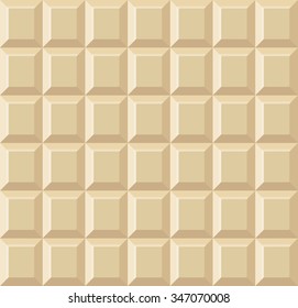 White Tile Chocolate Seamless Background. Vector