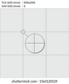 White tile seamless texture or pattern clean surface in top view for background. That is architecture material used to decoration on wall and floor in bathroom, kitchen and laundry room. Vector design