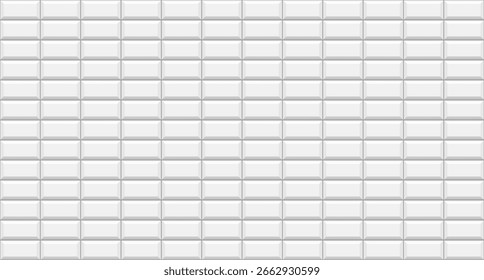 weiße Fliesen Ziegel Wand Textur nahtlos glatte horizontale Muster Hintergrund