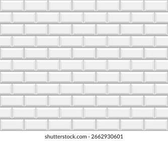 weiße Fliesen Ziegel Wand Textur nahtlos glatte horizontale Muster Hintergrund