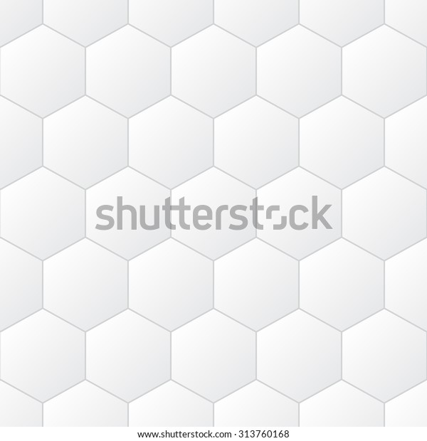 White Tiles Hexagons Vector Illustration Seamless Stock Vector (Royalty