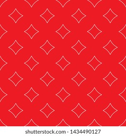 white tiles line icons seamless pattern on red background. flat playing card concept design. eps 10