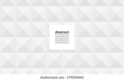 Design der weißen Fliesen. Geometrischer abstrakter Hintergrund, Vektorgrafik.