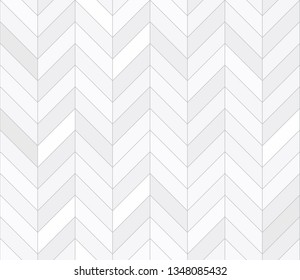 White tiles, seamless pattern, chevron. Vector illustration