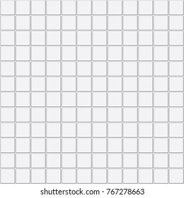 White tiles with thin gap. Vector texture.