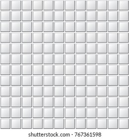 White tiles with thin gap. Vector texture.