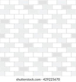 White tiles vector texture. Abstract seamless vector background. White wallpaper