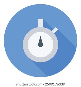 White timer icon symbolizing time management, countdown, stopwatch, and precision.