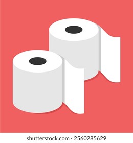 White tissue roll vector illustration