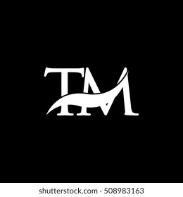 White TM Swoosh Logo Vector