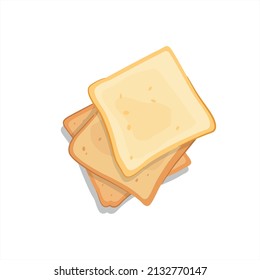  white toast bread slices for sandwich isolated