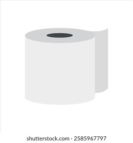 White Toilet Paper Roll isolated.vector illustration