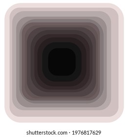 White tonnel rounded shapes. Dark inside and looks like bottomless.