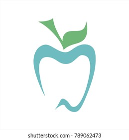 white tooth and apple