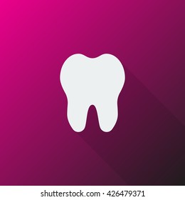 White Tooth icon on pink background