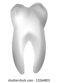 White tooth illustration