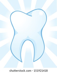 White tooth vector symbol illustration for design 