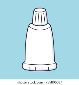 White toothpaste or cream tube
