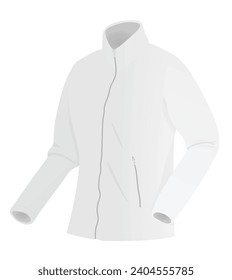 White top blazer. vector illustration 