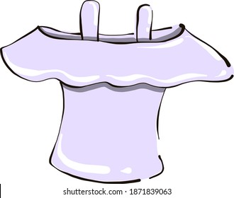 White top, illustration, vector on white background.