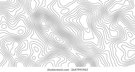 White topography topology vector white background,Modern design with White background with topographic wavy pattern design.Luxury black abstract line art,