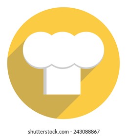 White toque of chef icon. Vector Illustration