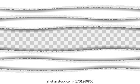 White Torn Paper Cut Ripped Template Background