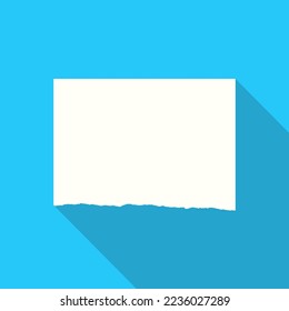 White torn paper icon vector in flat style