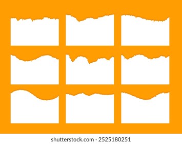 White torn sheet of paper stripes set