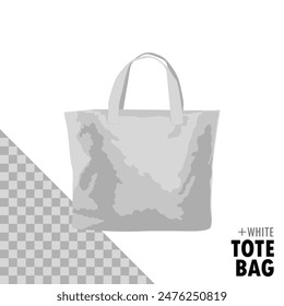white totebag isolated on a white background and easy to edit. vector