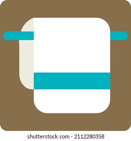 White towel, illustration, vector on a white background.
