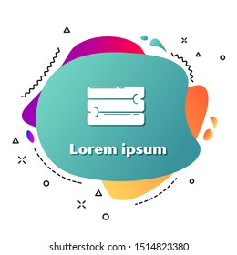 White Towel stack icon isolated on white background. Abstract banner with liquid shapes. Vector Illustration