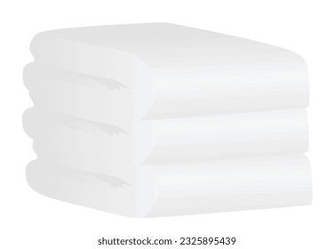 White towels set. vector illustration