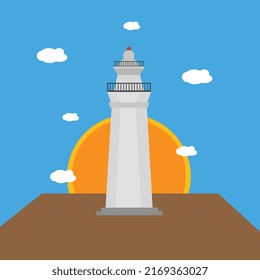 white tower of banten picture vector