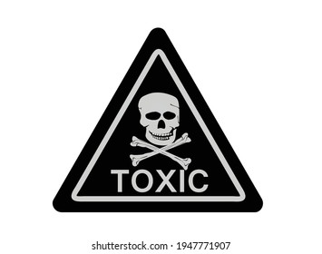 White  toxic sign. vector illustration