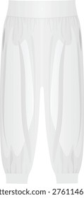 White  tracksuit bottom. vector illustration