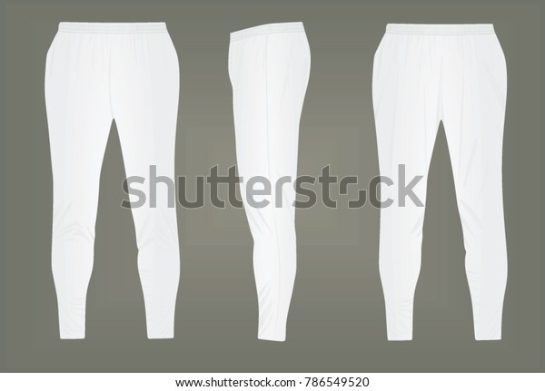 White Tracksuit Bottoms Vector Illustration Stock Vector (Royalty Free ...