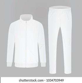 White tracksuit. vector illustration